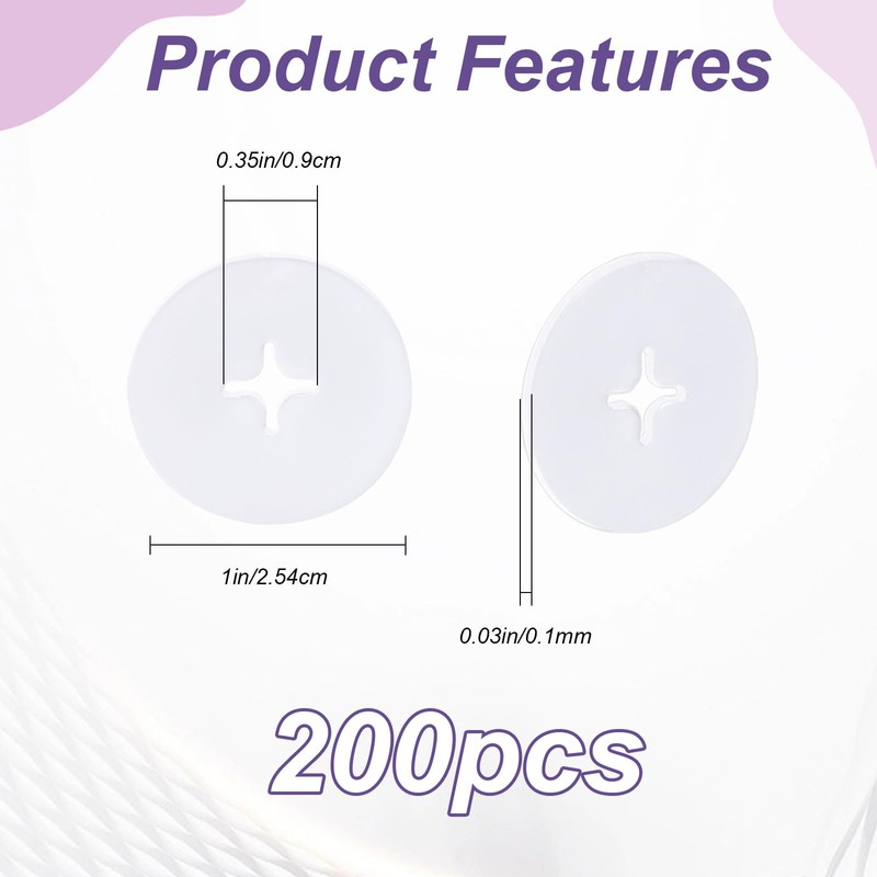 Koceci 200 PCS Peg Hook Stoppers, White Pegboard Locks for