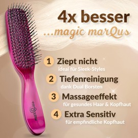 MarQus Scalp Brush - Detangling Without Pulling - Detangling Brush for Any Hair Type, Hair Brush for Shine and Volume, 1 Piece Pinkvelvet