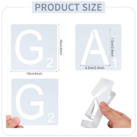 LECEHIVO 140 Pcs 4 x 4 Inch Letter Symbol Stencils Set Unfinished DIY Craft Square Wood Set with 110 Wood Squares and 10 Paint Brushes 26 Alphabet 4 Symbol Stencils for Room Wall Art Home Decor