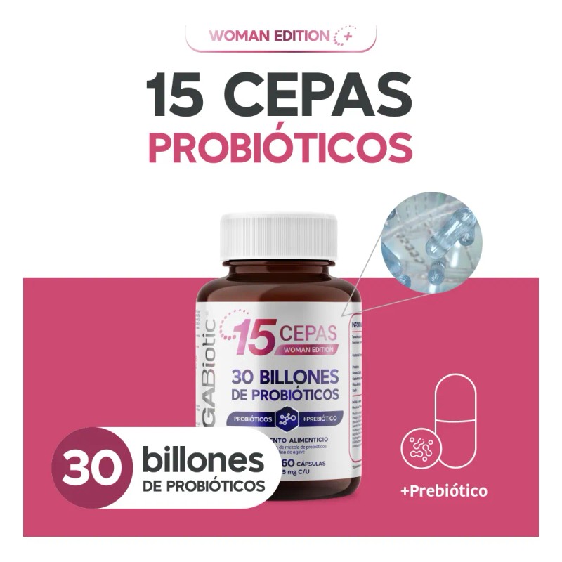 Probiticos 15 Cepas 30 Billones Para Mujer Megabiotic Probiticos Woman