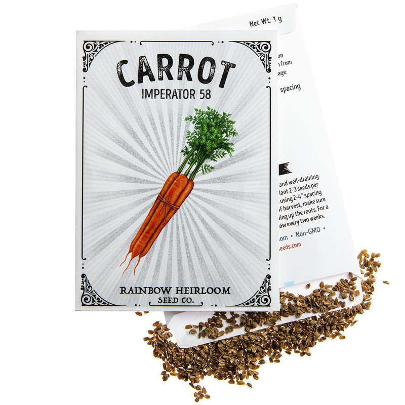Carrot Seeds for Planting | Imperator 58 Variety (1g Packet
