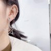 Non-Pierced Double Star Cuff Clip-On Earrings | Hollow Star Drop
