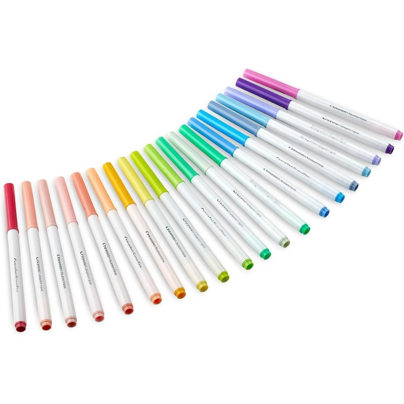 CRAYOLA Pastel- Super Tips Washable Medium Tip Markers - Pack
