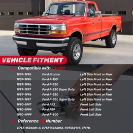 Interior Inside Metal Door Handle Front Rear Left Driver Side for Ford F150 F250 F350 Bronco F53 F59 F800 1987 1988 1989 1990 1991 1992 1993 1994 1995 1996 1997, Replaces # E7TZ-1522601-A, 77178