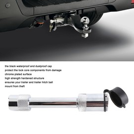 Aramox Trailer Hitch Pin Lock, Trailer Hitch Lock 5/8 Inch Pin Tow Stainless Steel Barbell Style Locking Hitch Pin with 3 Keys