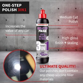 menzerna One-Step Polish 3in1 I Medium Cut Polish with High Gloss Finish & Seal in One I Buffing & Polishing Compound for Car Maintenance I Swirls, Holograms & Scratches I Car Body Repair I 16 fl oz.