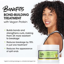 ALL ABOUT CURLS Bond Building Treatment Cream, Strengthens & Protects, Vegan & Cruelty Free, Sulfate Free, 8 Fl Oz