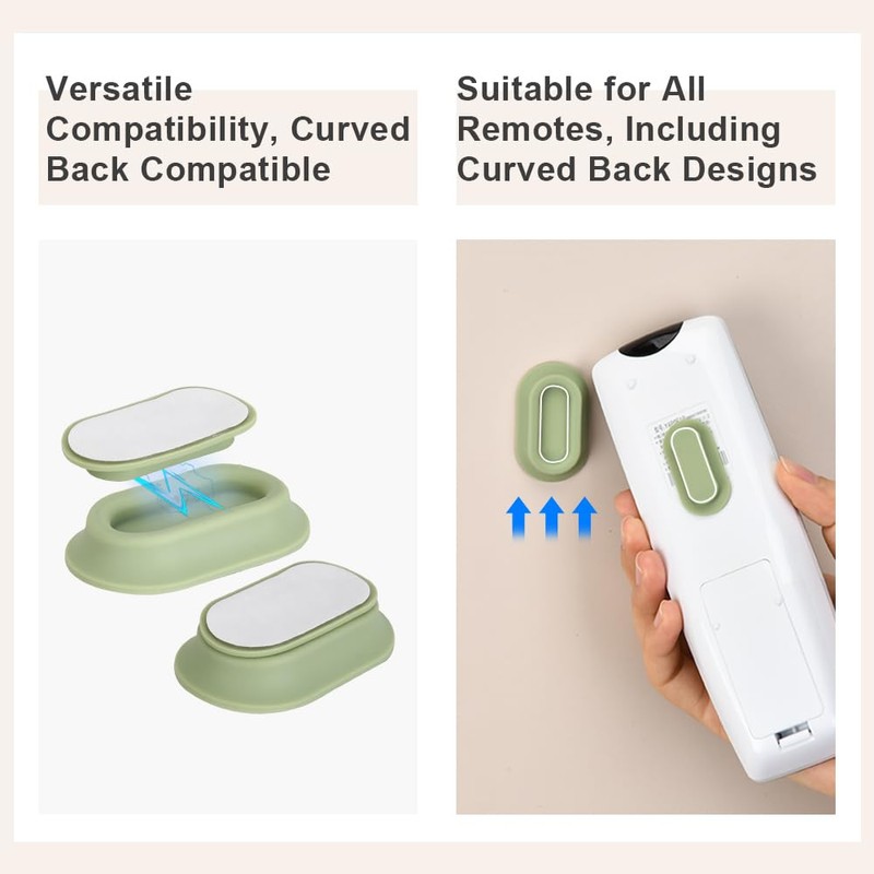 WALLFID Silicone Magnetic Remote Control Holder,2 Pack - Curved Remote