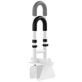 Adjustable Bathtub Grab Bar for Seniors - 3-Level Height Adjustment (13.7"-15.7"), Fits Tub Walls 3"-7", Safety Rail for Elderly & Disabled, Non-Slip Handle for Bathtub,Supports 300 lbs