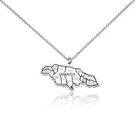 WUSUANED Jam Map Necklace Jamaica City Jewelry Lover Gift Souvenir Gifts Jamaican Gift