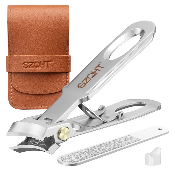 Precision and Comfort Combined: Introducing Our Ergonomically Designed Stainless Steel Nail Clipper with Large Opening and Built-in Clipping Storage – The Ideal Gift for Effortless Nail Care!-Silver