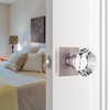 HIEMEY Privacy Glass Door Knob with Lock, Crystal Glass Door