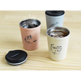 Ijinsha ChacoChaco 60353 Stainless Steel Tumbler with Lid, 9.2 fl oz (260 ml), Greige