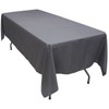 KaitatsuSen Rectangular Tablecloth Polyester Fabric, Anthracite, 150 x 240 cm