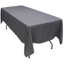 KaitatsuSen Rectangular Tablecloth Polyester Fabric, Anthracite, 150 x 240 cm