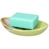 LungMongKol Shop Ceramic Soap Dish with Self Draining Tray for