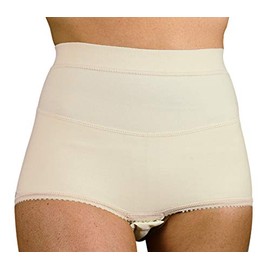 MANIFATTURA BERNINA Derby 65142 Fracture Briefs for Hernia for Women High Compression Cotton, beige