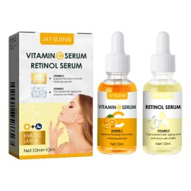 Serum Facial Jaysuing Vitamina C Y Retinol 10ml + 10ml Todo Tipo De Piel Día