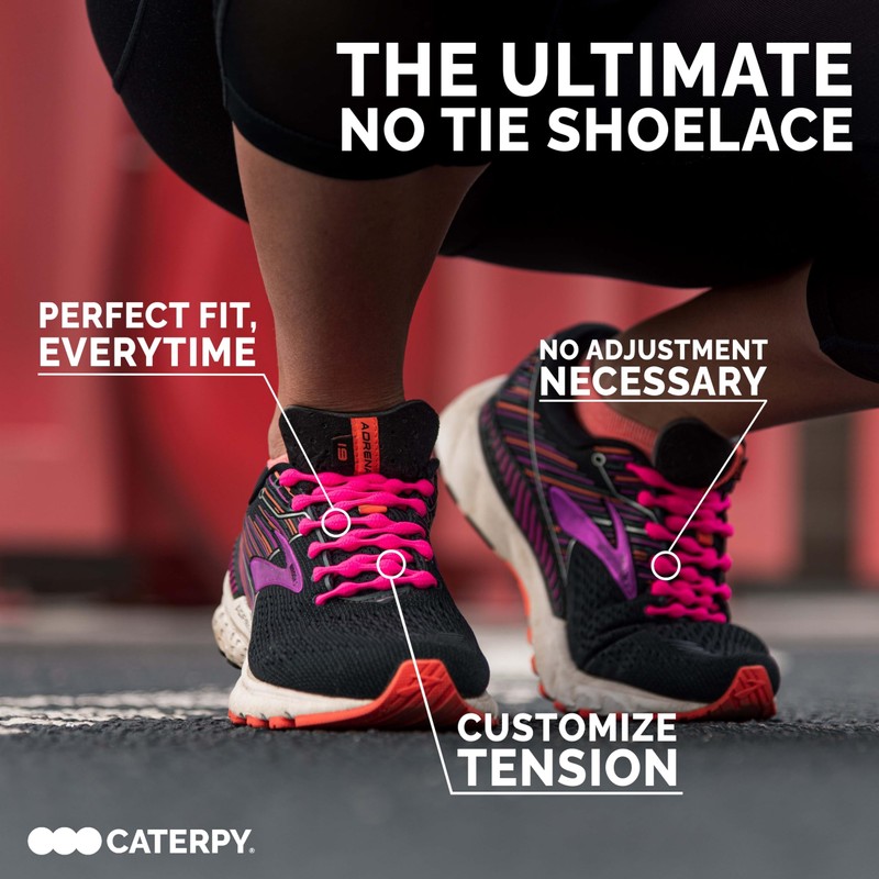 Caterpy RUN - Ultimate Elastic No-Tie Shoelaces | Custom Fit,