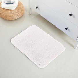 Yafa Home Fashion 17" X 24" Bath Rug Mat, Thick & Soft Microfiber Plush Shaggy Bathrug, Machine Washable Bathmat, Non-Slip Rubber Backing Bath Mat for Bathroom Floor, Tub and Shower