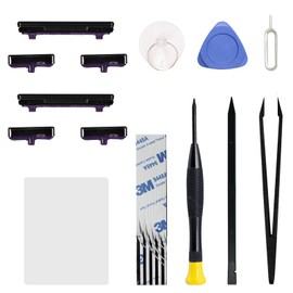 2 Pack for Galaxy S10 & S10 Plus Power Volume Button Replacement Repair Part, Side Buttons Compatible with S10 & S10 Plus, with Toolkit, Black