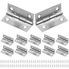 Piutouyar 12 Pack Butt Hinge 2 Inch Mini Hinges 304 Stainless Steel Hinges Small Cabinet Hinges Folding Craft Hinges with Mounting Screws for Boxes Gate Drawer