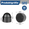 VEGCOO Pack of 50 Cap Nuts M6, Plastic Protective Caps