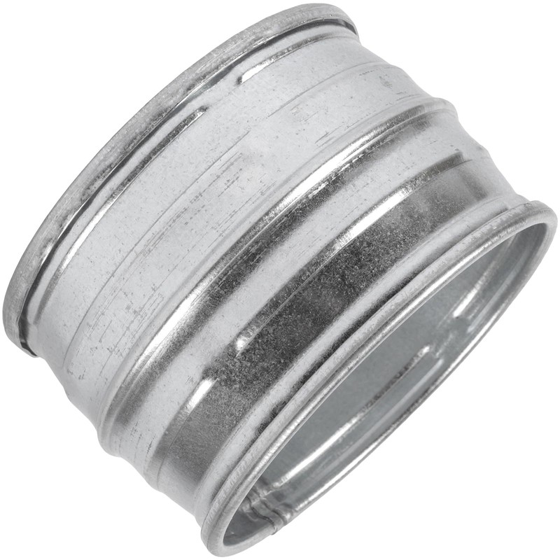 4" Inch Galvanized Metal Vent Duct Connector - Round Extension
