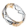 SAFIGLE Resin Gold Foil Ring Set for Women Stacking Ring