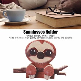 VIFERR Glasses Holder Wooden Glasses Stand Animal Shape Sunglasses Holder Glasses Shelf Glasses Display Storage Gift for Home, Office, Desk, Decoration (Sloth)