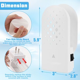 Phosooy 2 Packs Plug-in Mosquito Traps with 10 Glue Boards, Indoor Wall Insect Catchers with 365nm Blue-Violet Lights for Mosquitos, Moths, Fruit Flies, Gnats and Other Small Flying Bugs