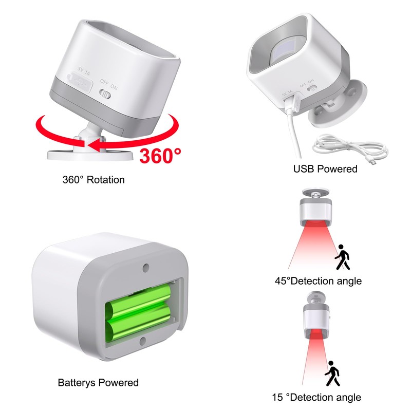 Wireless Driveway Alarm - Motion Sensor Door Chime Motion Detector