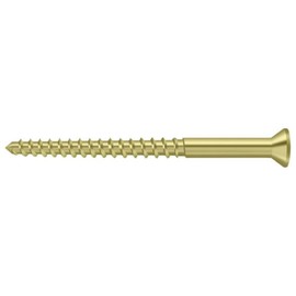 Deltana SCWB1225 2-1/2" #12 Solid Brass Wood Screw, Polished Brass
