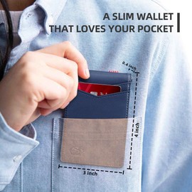 Zitahli Wallet for Men-6 Slots ID Window-Mens Wallets-Slim Wallet Classic Spring Money Clip RFID Blocking-Gift for Men