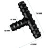 16-Piece T-Connector Hose Connector, Drip Irrigation Hose, Water Connection for
