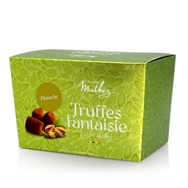 Mathez French Chocolate Truffles with Pistachio, 8.8oz Box