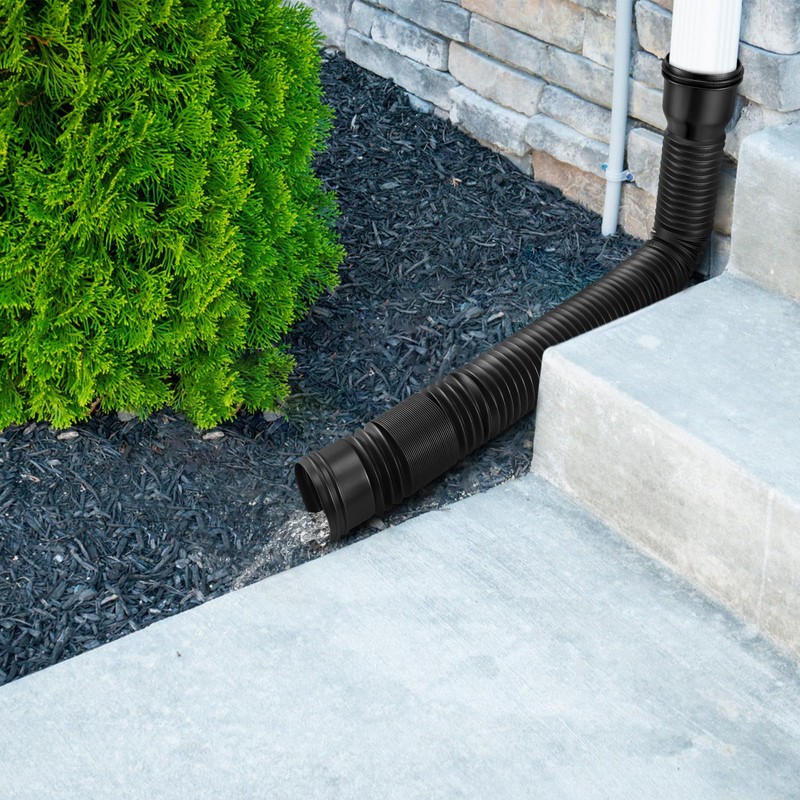 Catch Basin Downpipe Extension Set, 150cm Circular Extendable Rain Gutter