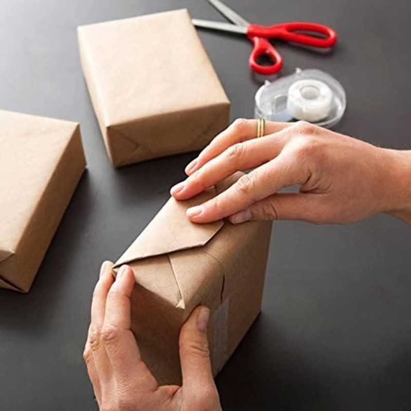 Xinghonyac Brown Wrapping Paper, Brown Kraft Paper Roll, Kraft Gift