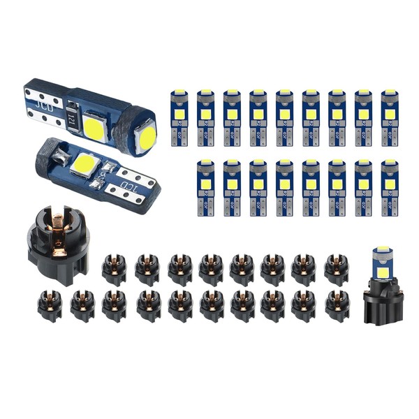 Rebvugr 20PCS T5 LED Light for Car Dashboard, Interior Car