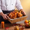 Yiyiring Buffet Catering Party Serving Trays, 2 Sets 12.8x10.4 Inch
