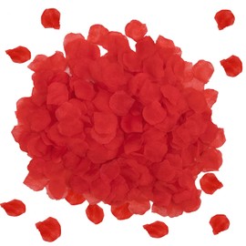600PCS Red Rose Petals for Bedroom, Artificial Rose Flowers Petals, Fake Rose Petals for Romantic Scenes Marry Me Decorations, Wedding Anniversary, Birthday and Other Decoration Scenes
