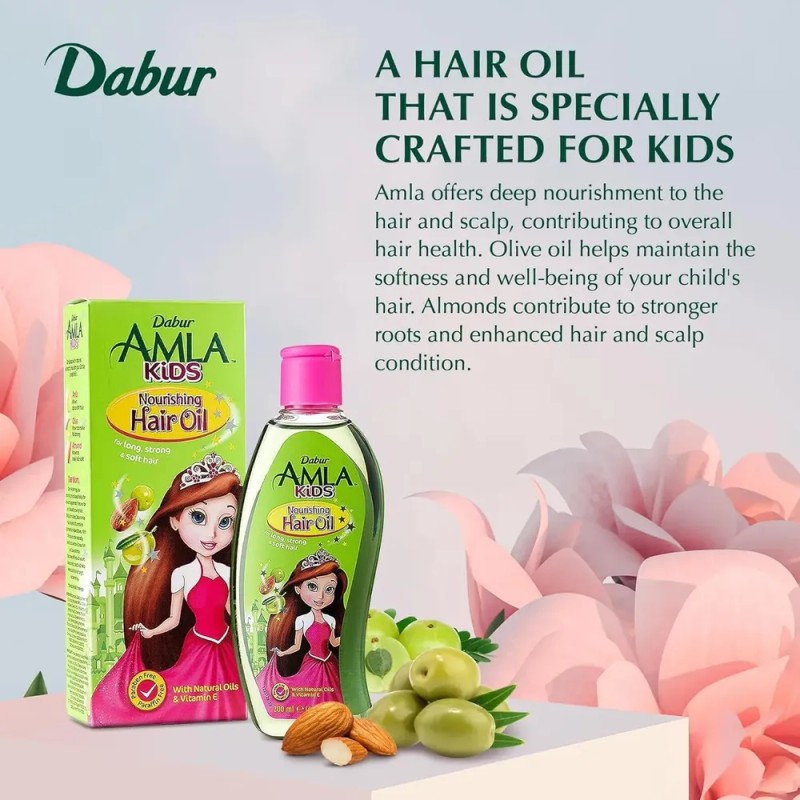 Aceite Capilar Dabur Amla Para Niños Nutritivo Con Oliva Y