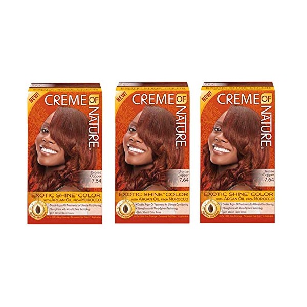 Creme Of Nature Color #7.64 Bronze Copper Exotic Shine (3