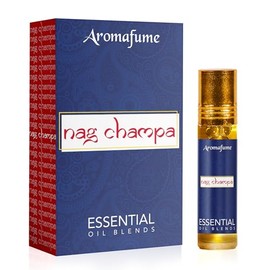 Nag Champa Essential Oil Roll-On Blend by Aromafume | 10ml | Made with Sandalwood, Jasmine, Ylang Ylang & Champa Flower extracts | Ideal for Meditation & Rituals | Pure Oil