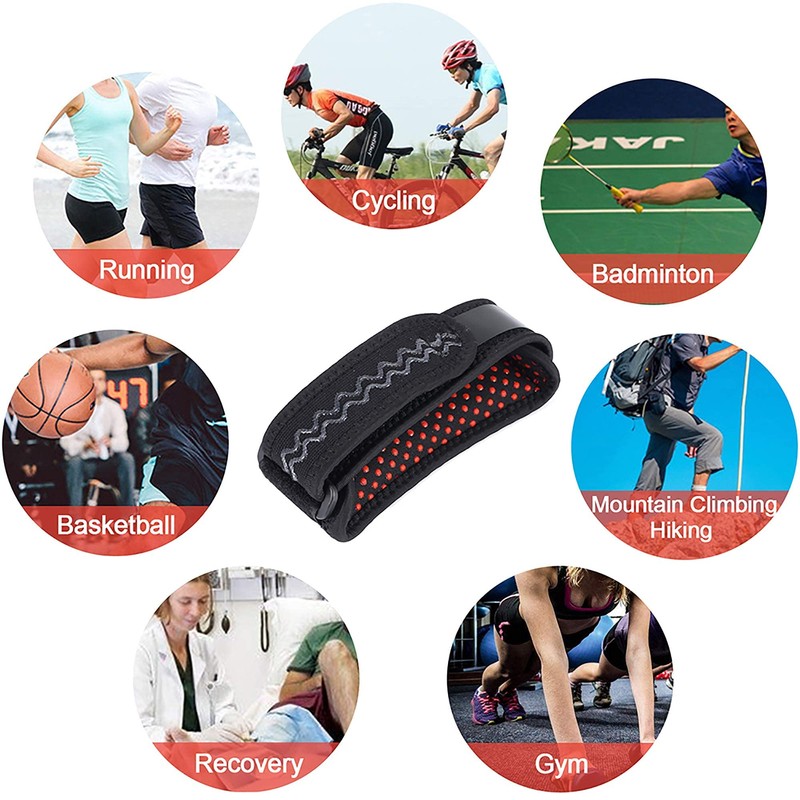 Yoassi 2 Patella Band, Hochwertig Silikon Patella Bandage Sport Kniebandage