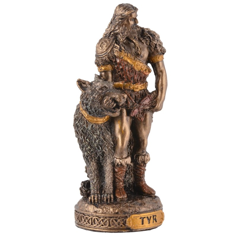Veronese Miniature Figurine Germanic God Tyr Bronze Hand-Painted