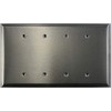 Over Sized Jumbo Satin Stainless Steel 4 Gang Blank Wall