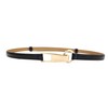 Bell Label Women's Slide Belt, Made in Japan, Cowhide Leather