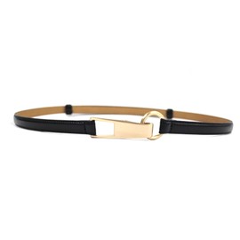 Bell Label Women's Slide Belt, Made in Japan, Cowhide Leather Belt, navy