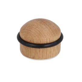 Gedotec Wooden Door Stopper with Damping Rubber – Oak | Herbert | 1 Piece Premium Door Stopper Made of Solid Wood | Door Stopper Floor for Gluing + Screws | Door Stopper Small for Room Doors | Floor